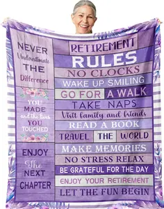 Retirement Gift for Woman, Cool Retirement Gifts for Women 2024, Best Retirement Gifts for Coworker Friends, Funny Retired Gifts for Police/Nurse/Teacher, Retirement Gifts Blanket 60”x50”a