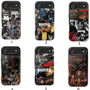 Pantera Heavy Metal Rock Band Music Artist Concert Tour 2025 Fan Merch Art Trendy Tough Phone Case. Edgy Grunge Aesthetic Heavy Duty Shockproof Protective Smartphone Cover for iPhone 17 Pro Max 16 Air 15 14 13 12 11.