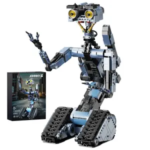 1176 Pieces Johnny 5 Robot Building Set with Remote Control,Christmas Gift for Adults Men,STEM Tech Movie Robotic Figure Model Kit