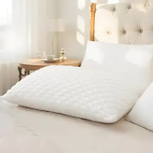 Standard Pillows- Shredded Pillow for Back, Side, and Stomach Sleepers, Neck Pain Relief with Machine Washable Case