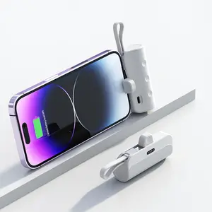 Portable Pocket Capsule Power Bank, 5000mah Capacity, Supports iOS & Type-C Output, Fits iPhone & Android Devices, Travel Essential