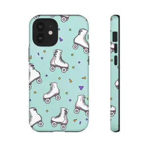 Roller Skating Phone Case, Tough Phone Cover for Iphone, Roller Skating Pattern, Phone Accessories, Protective Phone Case, Skater Gift Protection Silicone