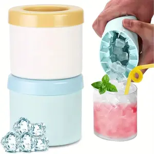 Silicone Flexible Ice Cube Tray, Round Cylinder Ice Mold, Small Home Use Ice Mould, Kitchen Essential, Drink Accessories, 1 Piece