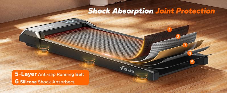 Dealsforyoudays MERACH Under Desk Treadmill, 2-in-1 Walking Pad for Walking and Jogging 2.5HP Low-Noise Treadmill with Remote Control Lanyard 265lbs Weight Capacity