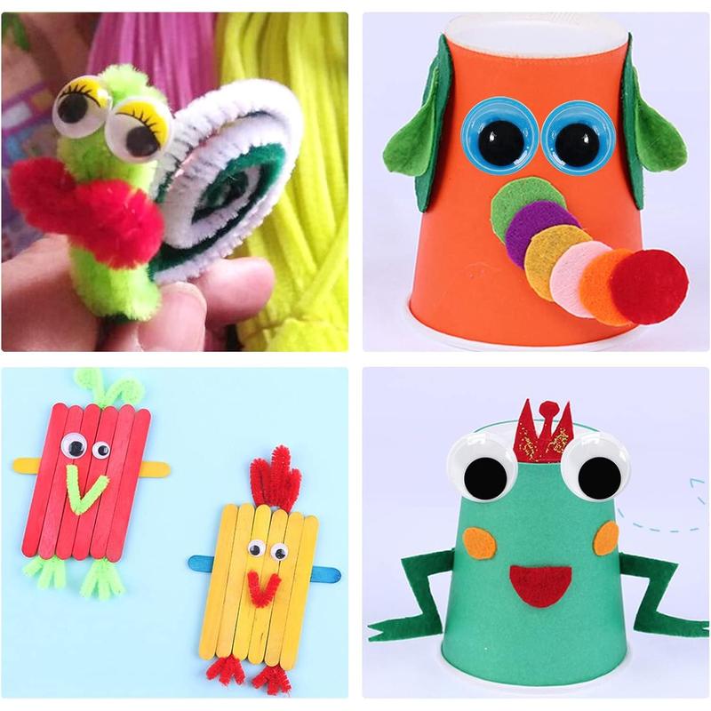 1700 count Googly Wiggle Eyes Self Adhesive, for Craft Sticker Eyes Multi Colors and Sizes for DIY by