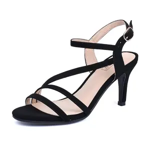 IDIFU Women Black Nude White Silver High Heels Women Dress Kitten Heels Lace Up Open Toe High Heels Sandals Wedding Party Women Shoes Bridal Shoes, Summer Women High Heel Sandals