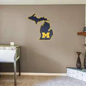 State of Michigan - RealBig Collection - Official NCAA - Michigan Wolverines - Reusable Vinyl Wall Decals
