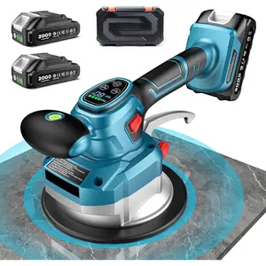 Tile Vibration Tool 145mm: Vibration Leveling Machine 10-Hours Long Lasting, Tile Vibrator With 10 Speeds For Laying Floor Wall Larger Tiles(6"X6" - 48"X48"), Tile Installers DIYer