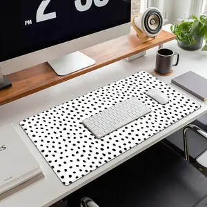 Creative Polka Dot Pattern Extended Mouse Pad, Desk Pad, Non-slip Large Keyboard Mat, Decorative Gaming Mouse Pad For Office Home, Office Accessories