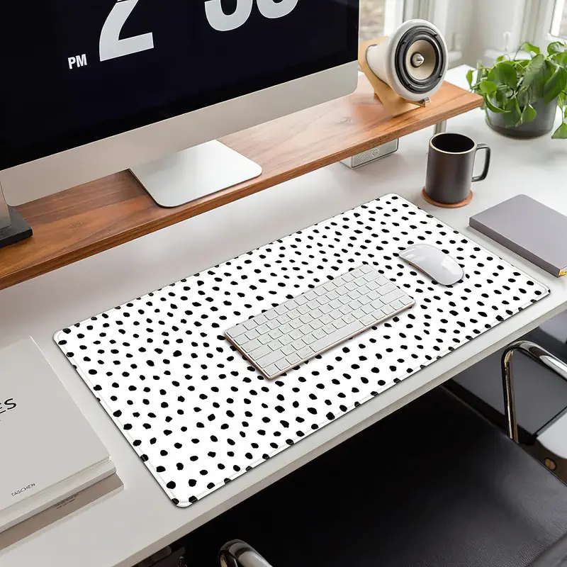 Creative Polka Dot Pattern Extended Mouse Pad, Non-slip Large Keyboard Mat, Decorative Gaming Mouse Pad For Office Home, Office Accessories, Aesthetic Desk Accessories