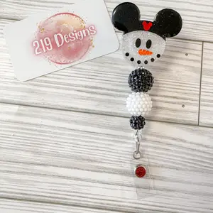 Mickey Mouse Snowman Badge Reel