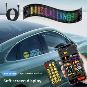 Flexible LED Car Display with Wireless App Control Customizable Messaging for Real-Time Personal Expression & Event Promotions