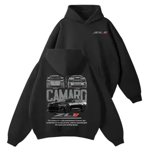 Camaro ZL1 Hoodie – Supercharged V8 Muscle Car Graphic Pullover, Streetwear Hoodie for Men & Women, Gift For Him