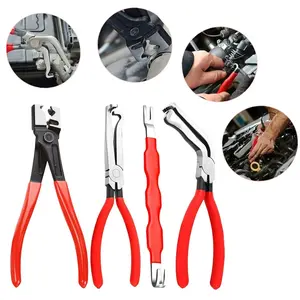 4 Pieces Electrical Disconnect Pliers for Cars, Automotive Electrical Plug Connector Disconnect Tool and Connector Separator and Hose Clamp Pliers