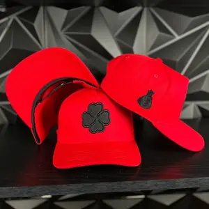 Clover SnapBack hat- red