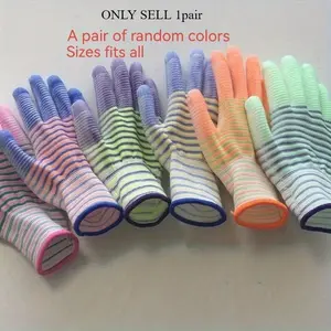 1pair Safe Zebra Gardening Gloves - Anti-Skid, Wear-Resistant Work Gloves with Aesthetic Appeal