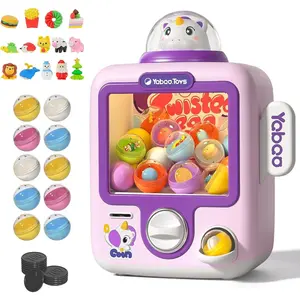 34 Pcs Vending Machine Kids Toys , Unicorns Electronic Game Toys for Girls 3 4 5 6 7 8 Year Old, Mini Vending Machine, Gumball Prize Machine Maker Game for Party, Idea Gift for Girls Age 3-5 4-6