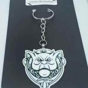 Goth Kawaii Keychain for Keys - Cute and Spooky Design