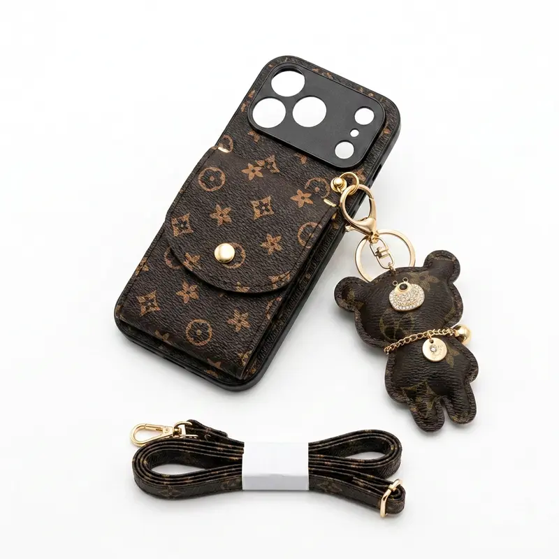 Luxury Wallet Phone Case for iPhone 17 Pro Max & iPhone 16 Pro Max - Indian Case for Phone Jump Family, Travel-Friendly, Ideal for Shopping, Perfect Gift for Women