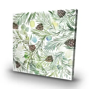 360 stand Artistic 32x32 in. High-Detail Nature Theme Wall Art - Brown Pine Cone Design Print, Home Decor for Room, Decoration, Artwork