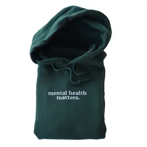 Embroidered Mental Health Matters Hoodie or Crew Neck, Long Sleeve, Classic fit, Unisex, Adult