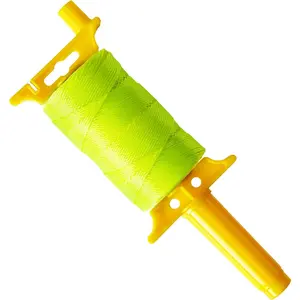 Reloadable Line Reel,Mason Line String Line,600 Ft Length Nylon Twine,18 Braided Nylon String for Gardening Or Masonry Tools,Twine String for Gardening,Yellow