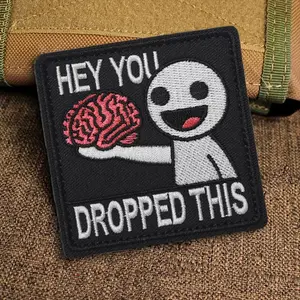 HEY YOU DROPPED THIS Embroidery Patch Funny Hook&Loop Patch Tactical Morale Badge Military Armband Backpack Accessories Stickers