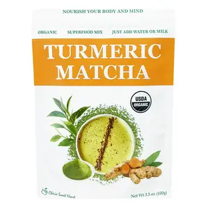 Turmeric Matcha Green Tea Superfood Mix, Organic, Keto Friendly 3.5 Ounce