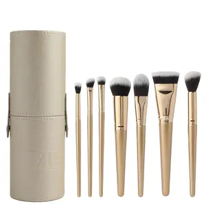 Luxie Golden Glow Makeup Brush Set - Bestsellers Collection with Multi-Piece Brushes for Glowing Makeup Application