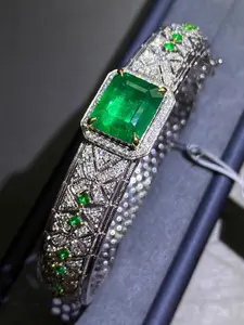 Luxurious New Chinese Style Women's Bracelet, Elegant Fashion Zircon Clasp Bangle, Memorial Day Gift, All Seasons Wear