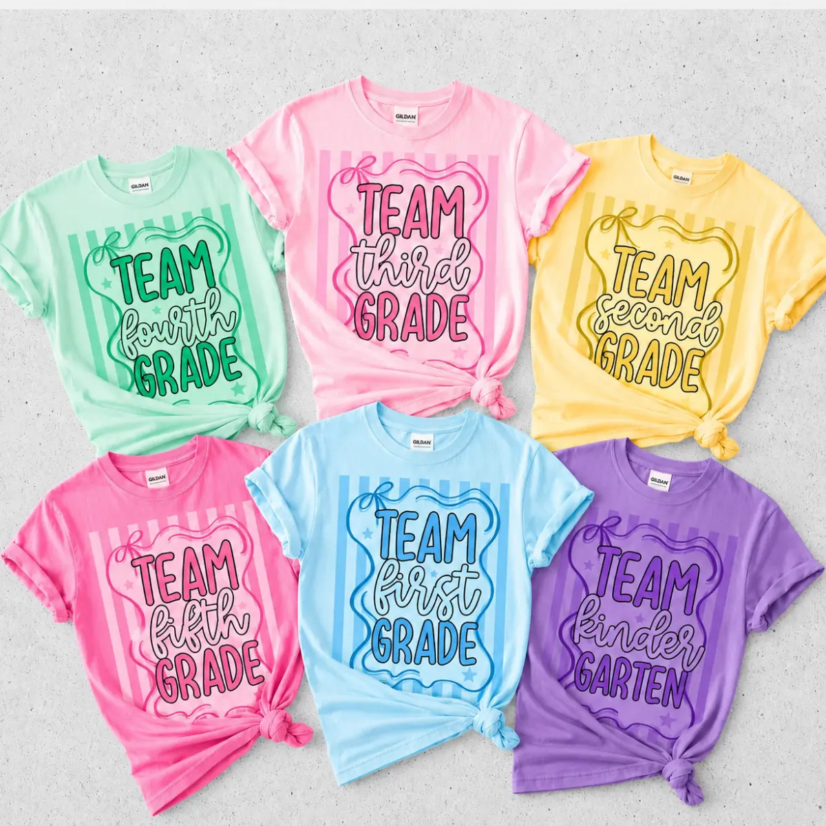 Teacher Team Shirt, Back to School Graphic Tee, Grade Level Classroom Outfit, Elementary Teacher Squad Top, First Second Third Fourth Fifth Grade Teacher Gift -JACKSON HOAI STORE
