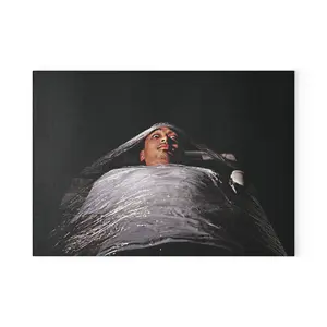 Glass Cutting Board - Creepy Wrapped Body Photo Decorative Kitchen Board