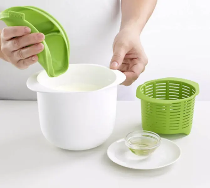 Compact Functional Microwave Oven Cheese Maker for Home Cooking, Small Capacity with Plastic Parts and Included Recipes