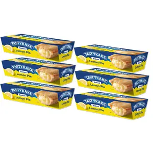 Tastykake Baked Lemon Pies - 6 Pack, Individually Wrapped, Flaky Crust & Zesty Lemon Filling, Perfect for Snacks & Desserts