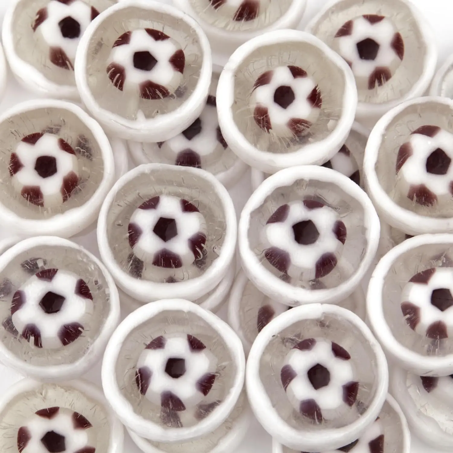 Soccer Cut Rock Candy Bulk Individually Wrapped Hard Candies 1 Pound Snack Bonbon Perfect for Birthday and End of Season Party Favors