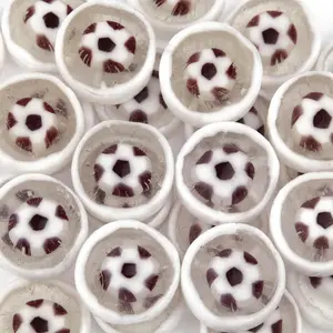 Soccer Cut Rock Candy Bulk Individually Wrapped Hard Candies 1 Pound Snack Bonbon Perfect for Birthday and End of Season Party Favors