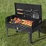 Karlhome Portable Suitcase Charcoal Grill - Mini Grill - Small Tabletop Charcoal Grill for Camping, Outdoor Cooking - Collapsible Camping Grill for Picnic, Tailgating and Backyard BBQ