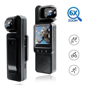 1080P Pocket Action Camera,180° Digital Camera with 1.35 Inch IPS Screen,6x Digital Zoom,Wearable Body Camera,Video&Video Blog,Portable Sport DV,Handheld Camera Recorder,Streaming Camera,POV Camera
