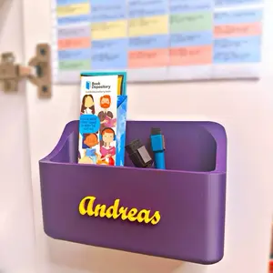 Custom Locker & Desk Organizer with Name | Personalized School Locker Bin | Back to School Gift