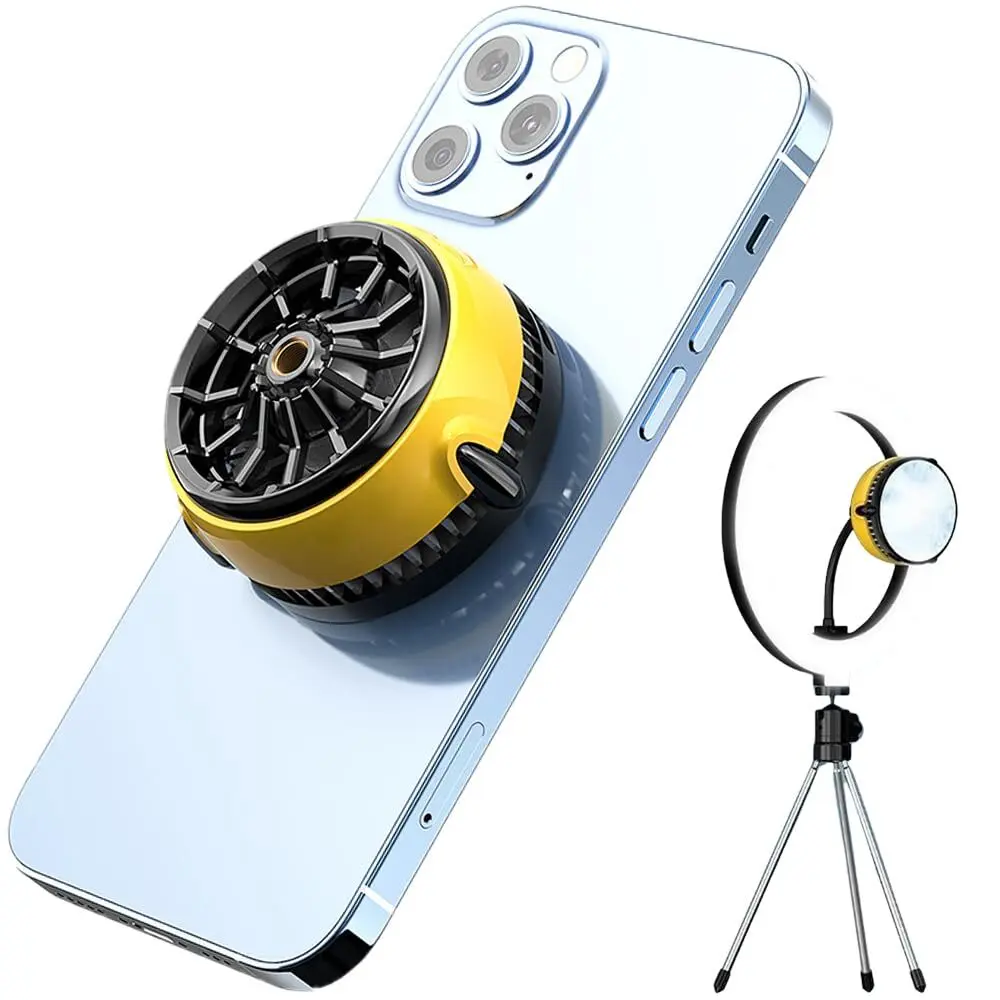 Mobile Phone Cooler - Rakizbe Portable Magnetic Cellphone Cooling Fan Smartphone Semiconductor Radiator for Gaming/Tiktok Live/Vlog Support iPhone & iPad Tablet