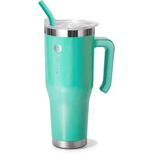 Bluwing 40 oz Tumbler with Handle-Stainless Steel Double Wall Insulated with Lid and Straw, Vacuum Flasks, Traverl Leak Proof Coffee Mug Cup, BPA Free,  Water Bottles , Drinkware Flasks, LGBT Pride Bottled Portable Containers