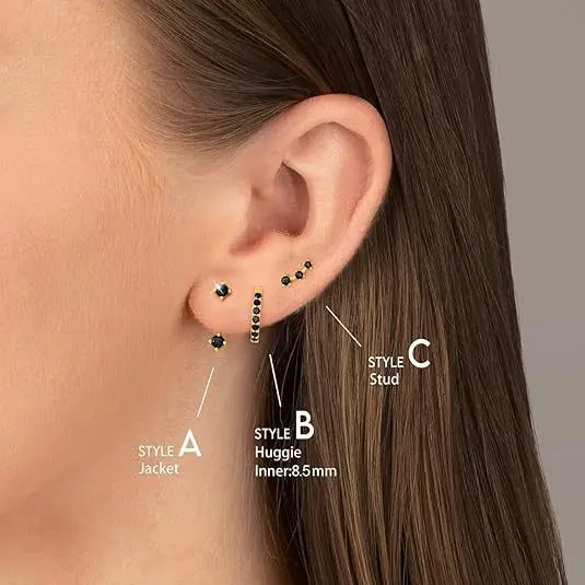 12 # Classic Set Black Zircon (Set of 3)