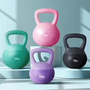 Nicole Selection 10-30 lbs Soft Kettlebell  for Women - PVC Leather, Quiet Non-Slip Grip, Sand Filled for Glutes & Legs Workout