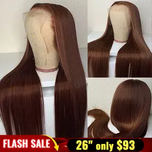Bling Hair Chocolate Brown 13X6 13x4 Straight Lace Front Human Hair Wigs For Women PrePlucked With Baby Hair Brazilian Remy Hair #TikTokShopHolidayHaul