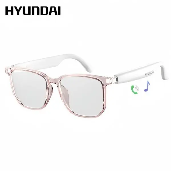 HYUNDAI C8 Pro Wearable Multifunctional Bluetooth Smart Glasses, Durable Anti-Blue Light Glasses with Earbud Headset for Music & Calls, Electronic Aud