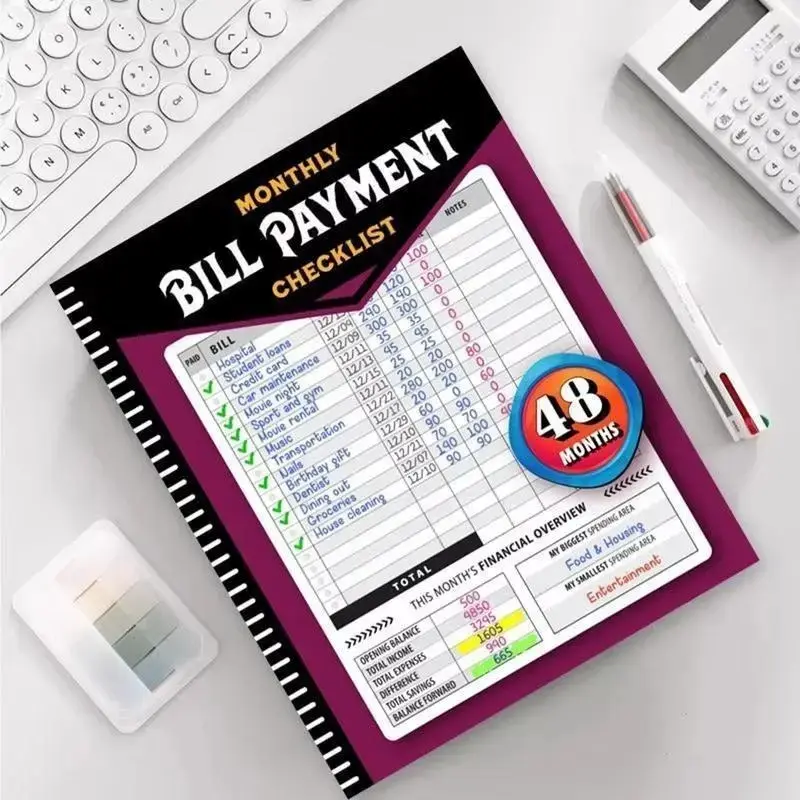48-Month Budget Planner Notebook, Back to School Essential Planner for Students & Families, Monthly Expense Tracker, Weekly Schedule Organizer, Bill Payment Checklist, Personal Finance Management Journal, School & Office Supplies