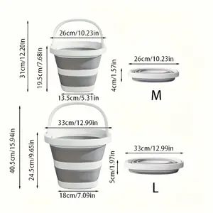 1.32/2.64gal Water Bucket |   Multifunctional |   Foldable Bucket, Durable And Space-saving |   Open Storage Box, Foldable, Portable And Easy to Store, Suitable for Cleaning, Washing, Watering Plants, Washing Cars, Fishi