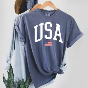 Large size,womens street style shirt,USA Flag Shirt, 4th of July Shirt, Big USA Tshirt, Comfort Colors Usa Flag Tee, Usa Comfort Colors Tee, Usa Shirt,boxy tshirt,high,quality,shirts