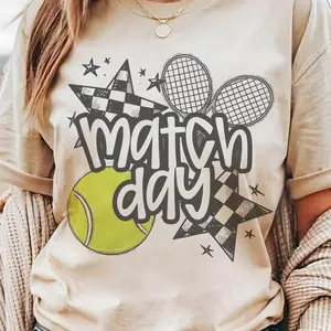 Tennis Mom Match Day T-Shirt Distressed Vintage Style