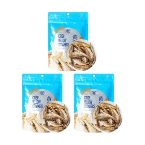 FRESHIPPO Original Flavor Yellow Croaker Fish Crisps - 3 Pack (45g Each) - Melt-in-Your-Mouth Seafood Snack